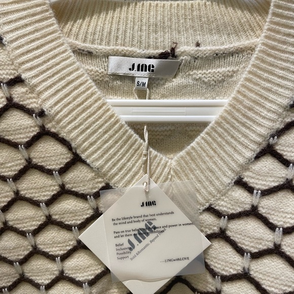 New Van Wave Mixed Sweater - S/M/ Ivory - Picture 6 of 10